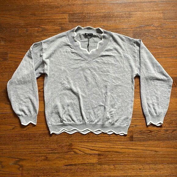 Gray and White Sweater NWT - Picture 1 of 5